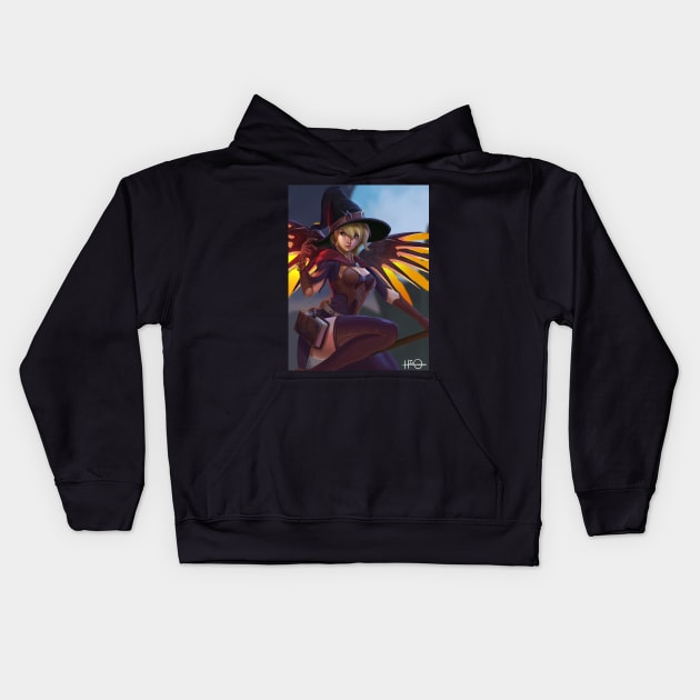 Mercy Witch Full Kids Hoodie by fallynchyld